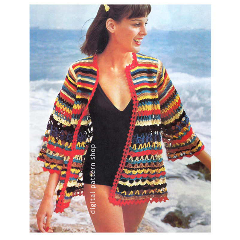 jazzy beach jacket crochet pattern C113
