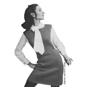 1960s Jumper Knitting Pattern for Women, Pinafore Dress
