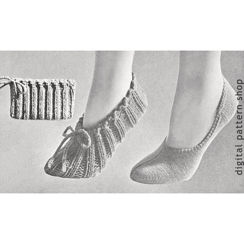 Knit slippers pattern K43