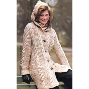 knitting pattern cable coat K81