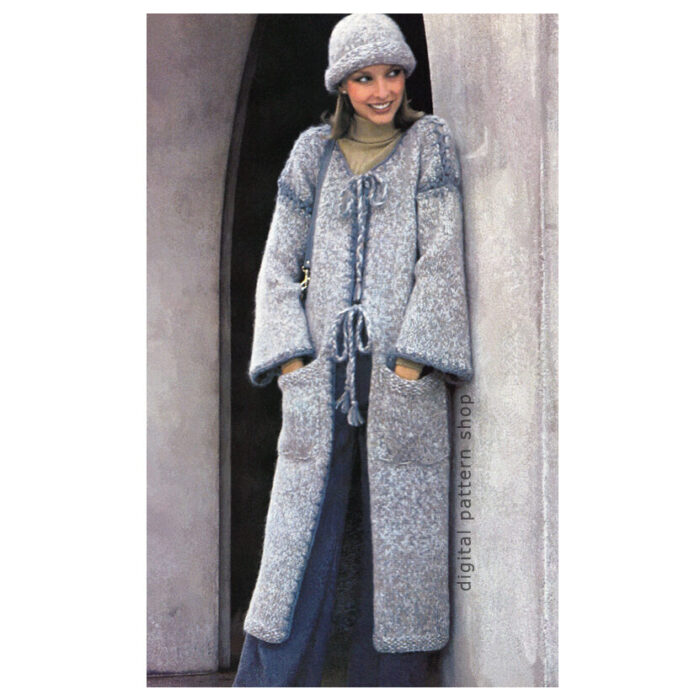 knitting pattern coat and hat K66