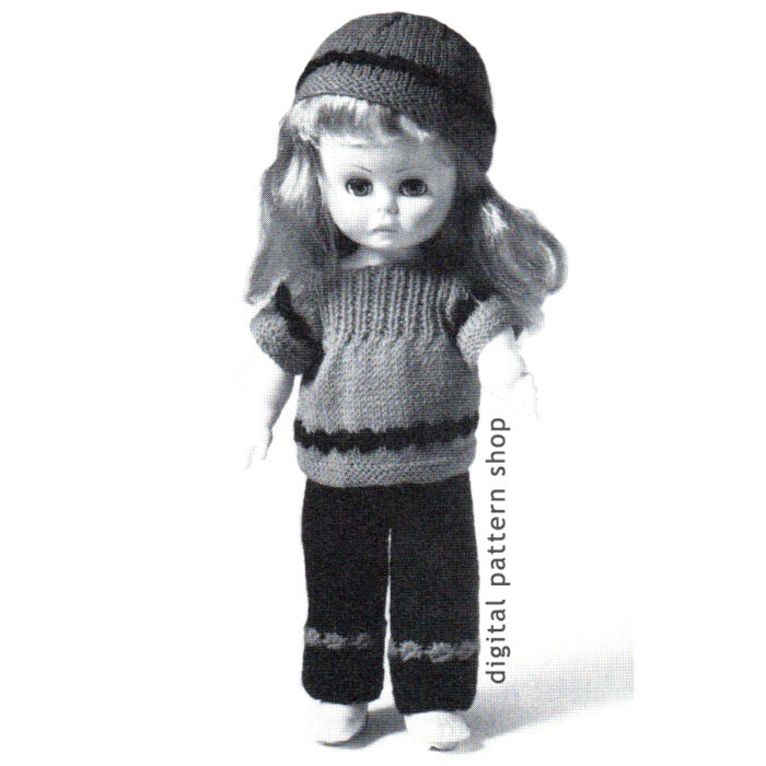 knitting pattern doll K46