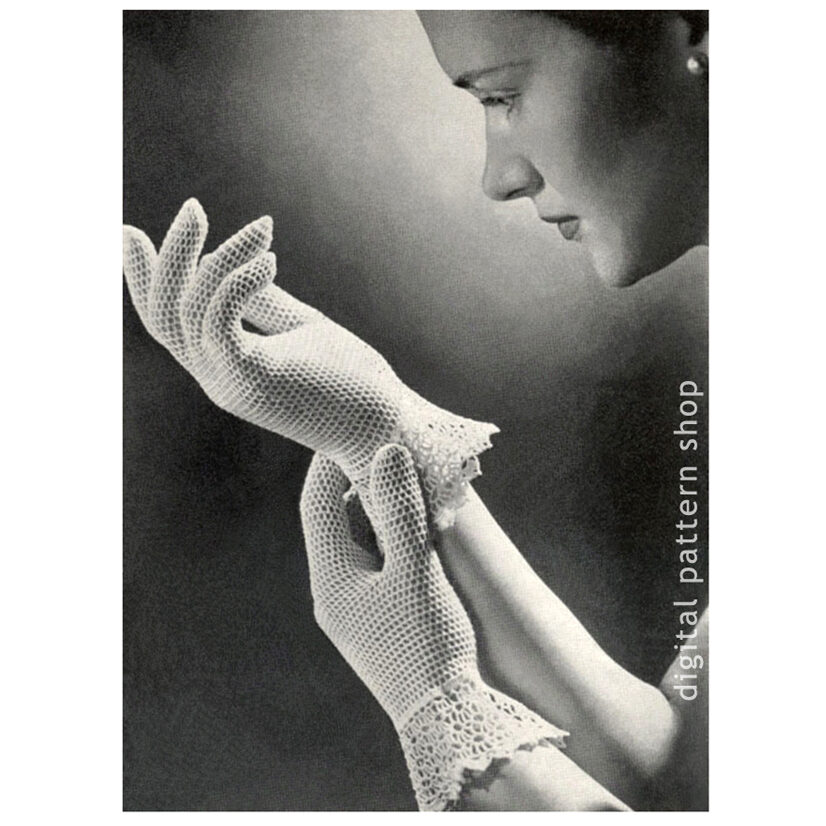 lace gloves crochet pattern C109