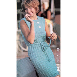 Lacy Dress Knitting Pattern for Women, Sleeveless Dress