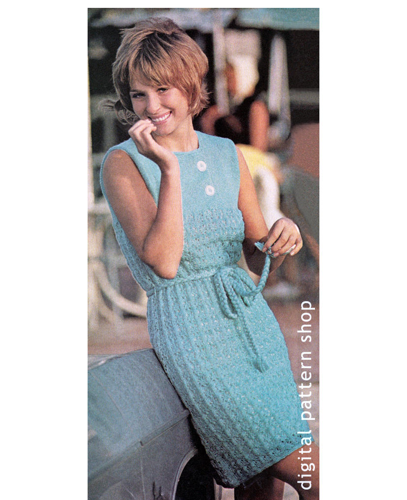 Lacy dress knitting pattern K25