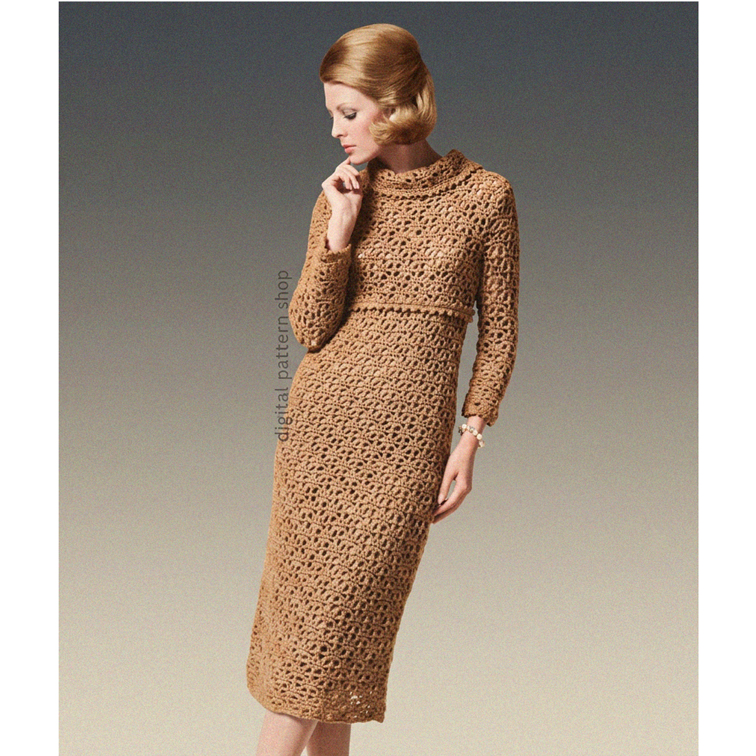 empire midi dress crochet pattern