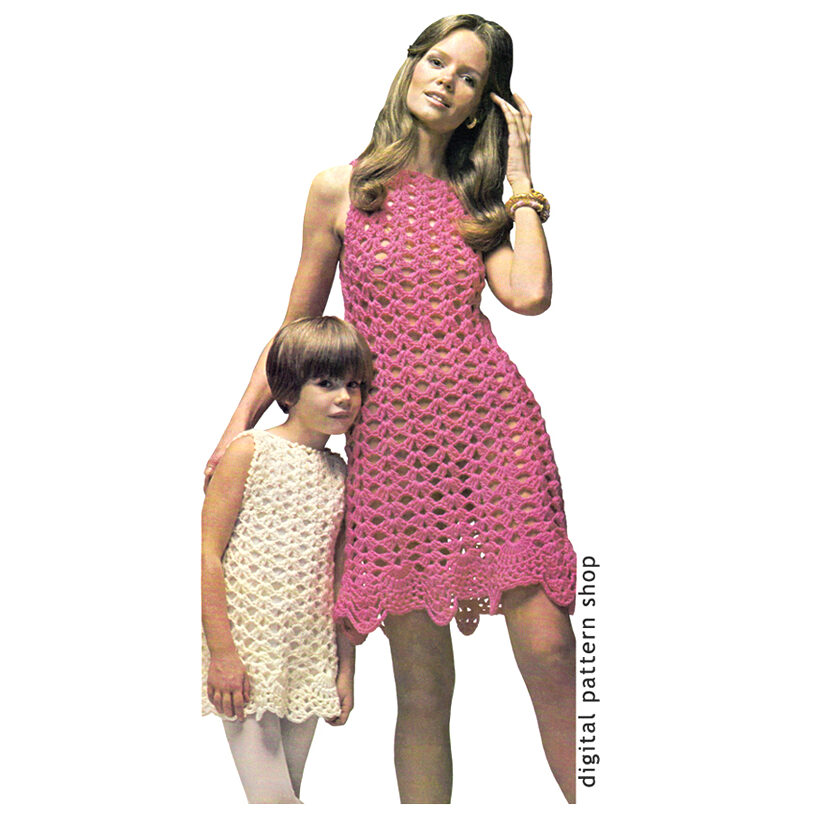 mommy and me dress crochet pattern C107