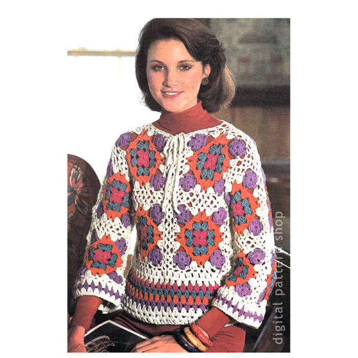 motif sweater crochet pattern C193