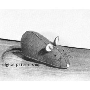 1950s Vintage Mouse Pin Cushion Sewing Pattern PDF