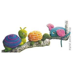 Toy Turtle, Snail, Mouse Crochet Pattern, Pillow Pets Amigurumi