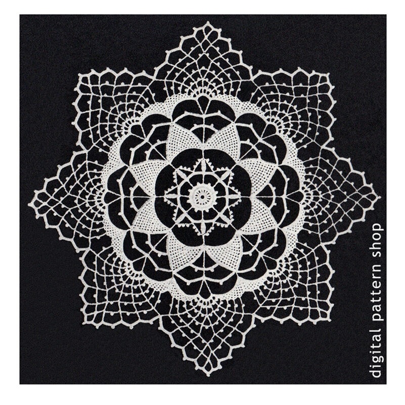 Pointed harmony doily crochet pattern C44