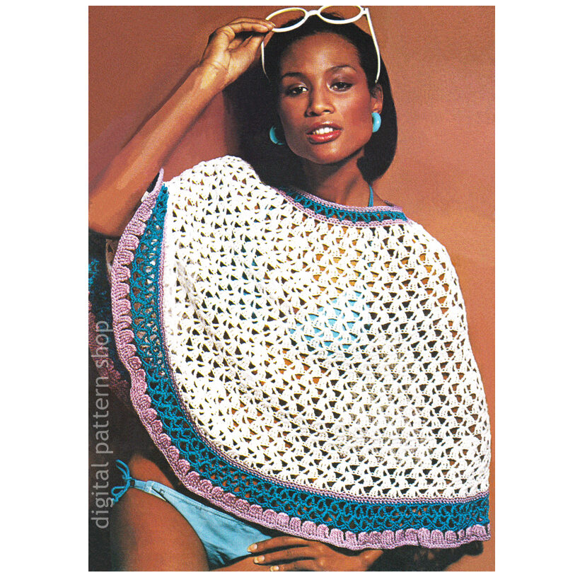 Poncho crochet pattern C186
