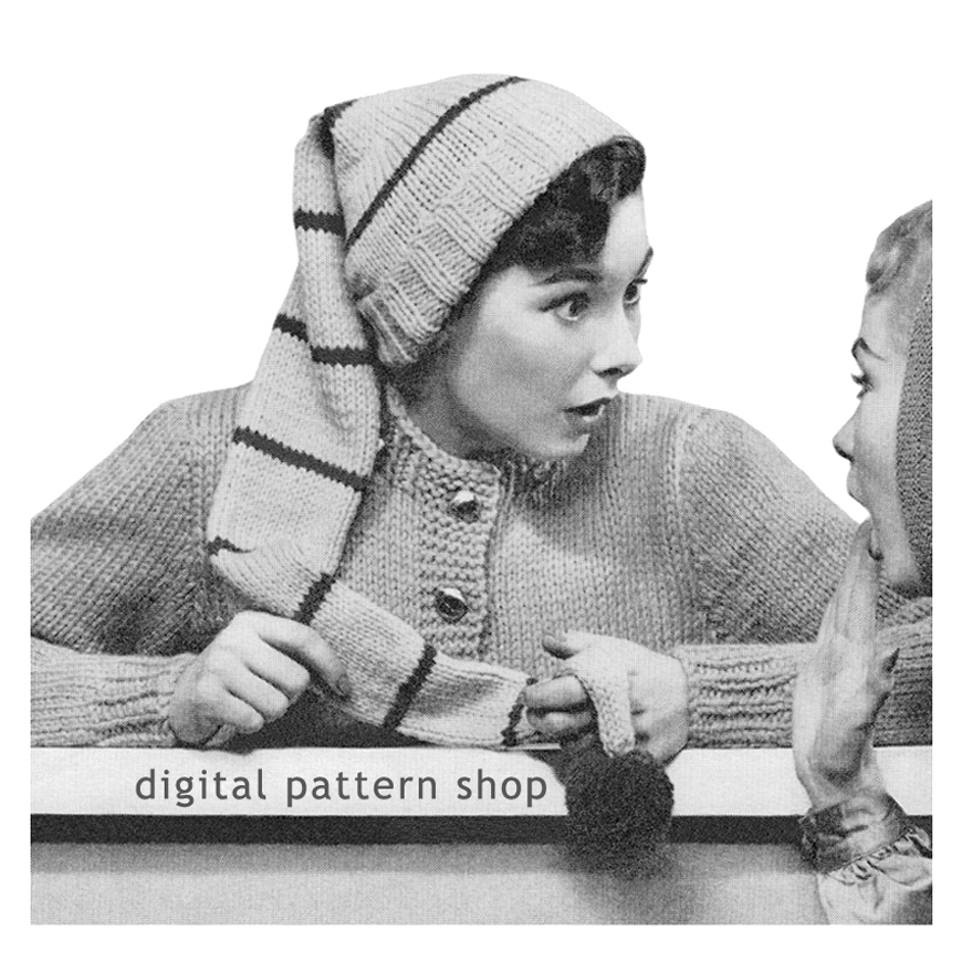 stocking cap knitting pattern K49
