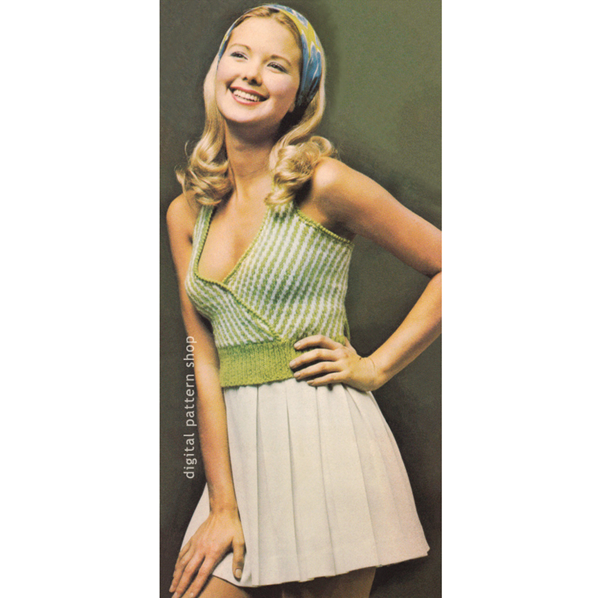 striped halter knitting pattern