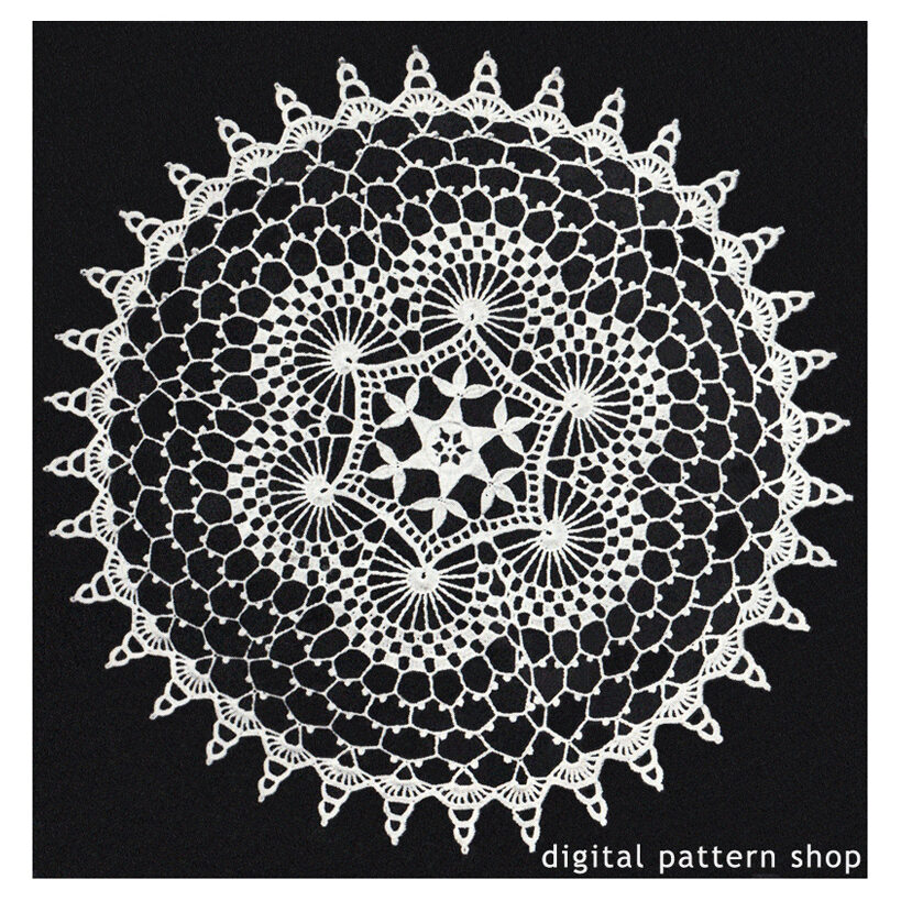 Swirls doily crochet pattern C53