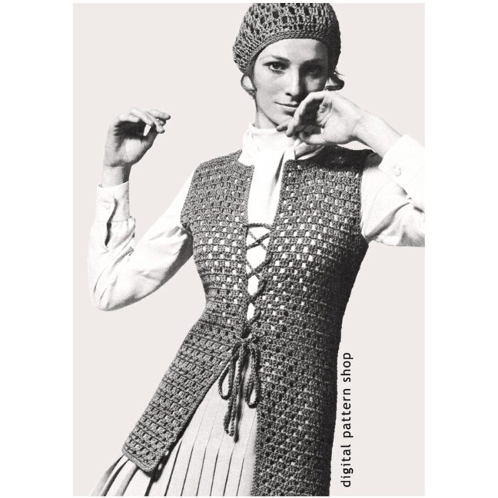 vest and cloche hat crochet pattern