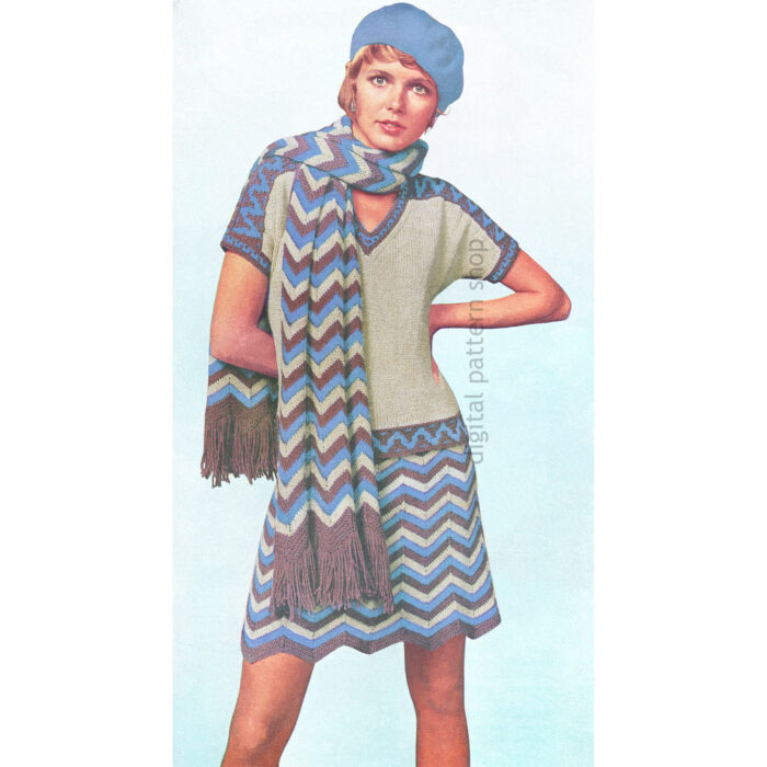 chevron dress knitting pattern