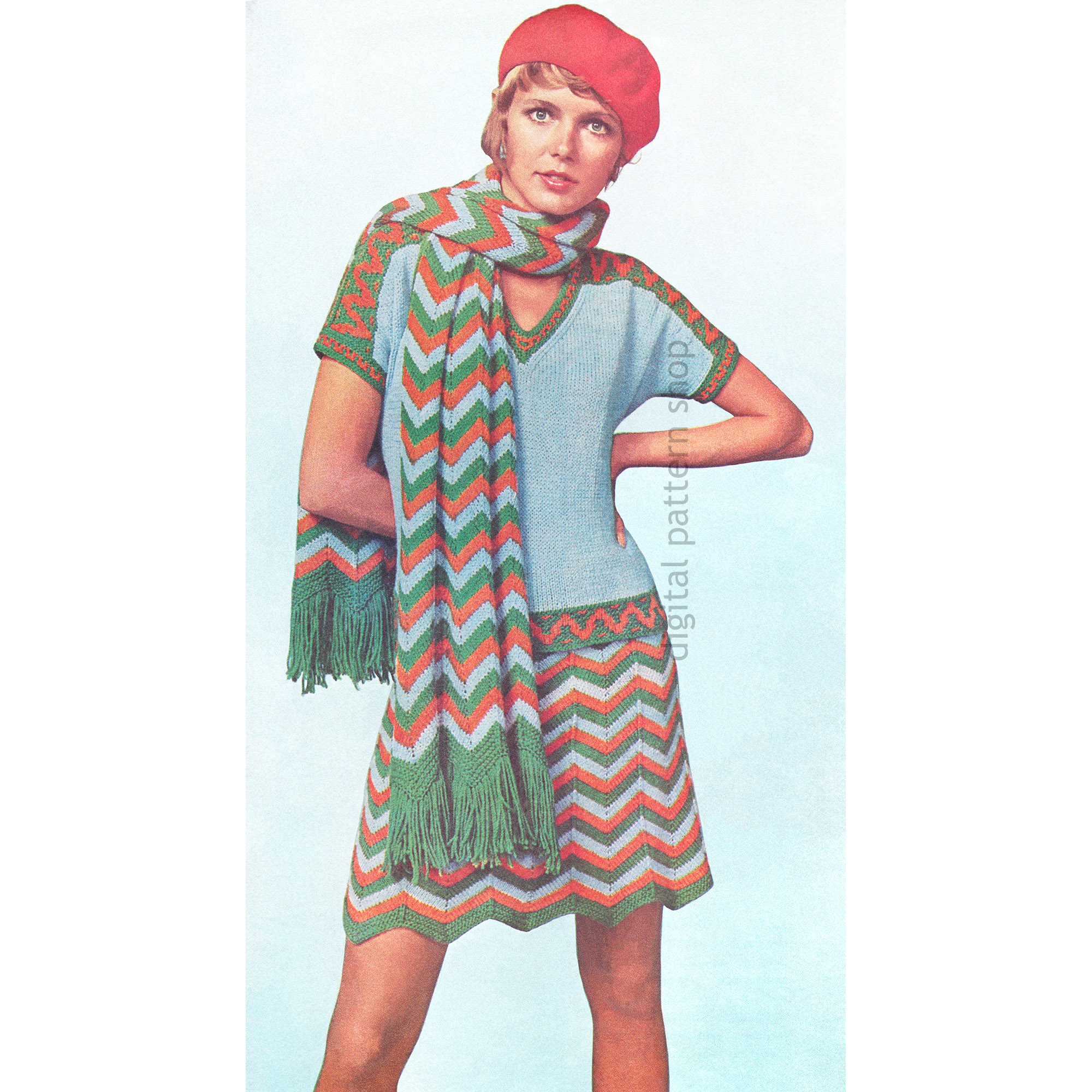 chevron dress knitting pattern