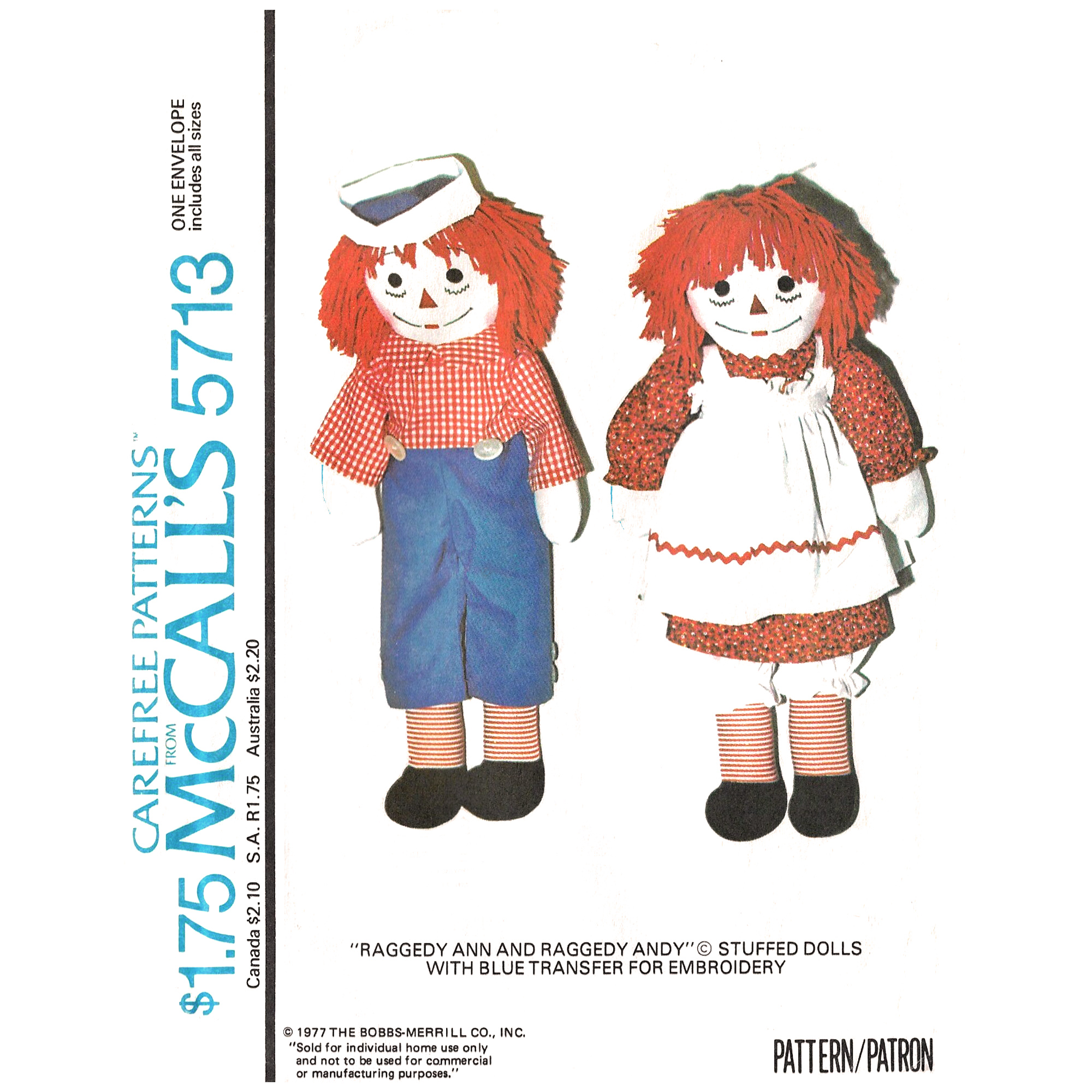 McCalls 5713 doll pattern