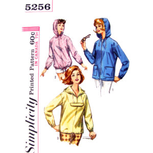 60s Hoodie Jacket Pattern Simplicity 5256 Pullover Bust 38 40