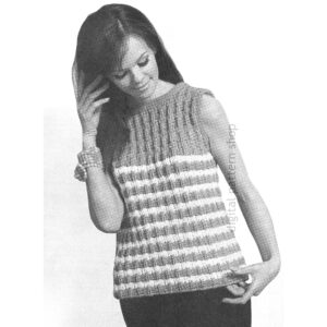 Knit Shell Top Pattern, Sleeveless Top Knitting Pattern PDF