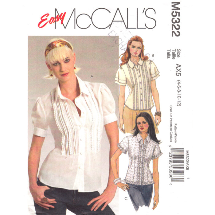 McCalls 5322 blouse pattern