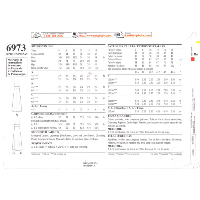 NL6973 dress pattern