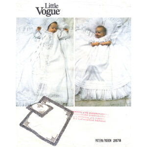 Baby Baptism Dress Pattern Little Vogue 2878 Heirloom Set