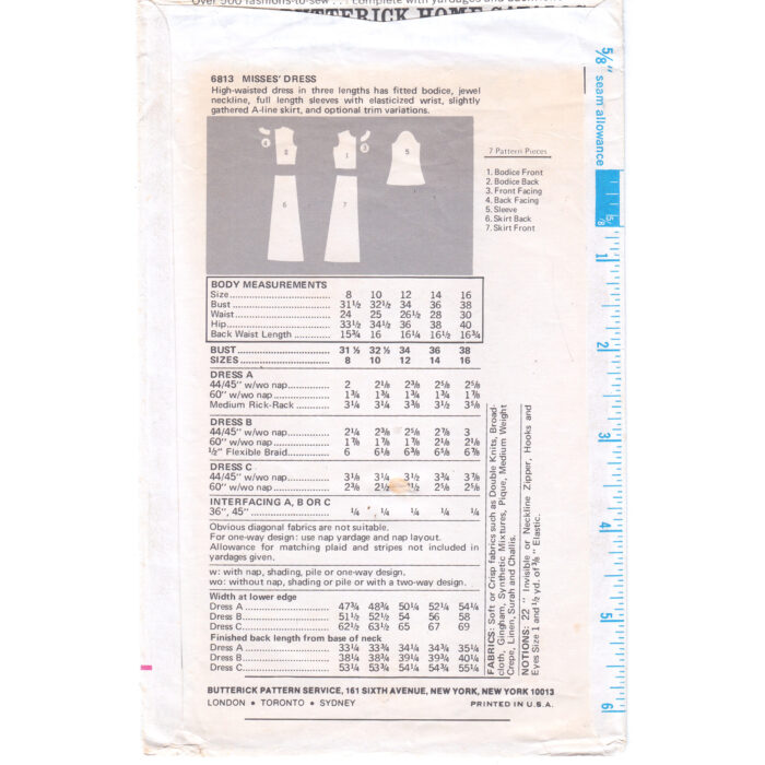 B6813 dress pattern