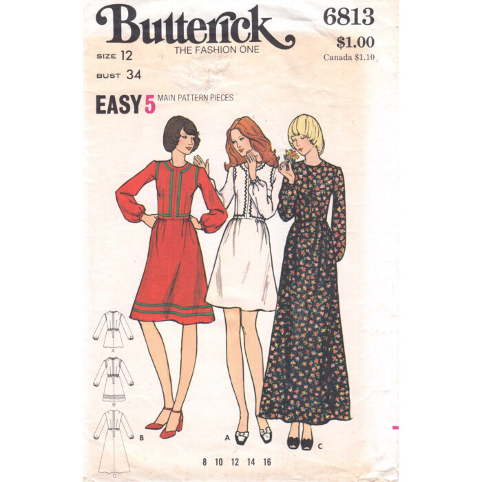 Butterick 6813 dress pattern