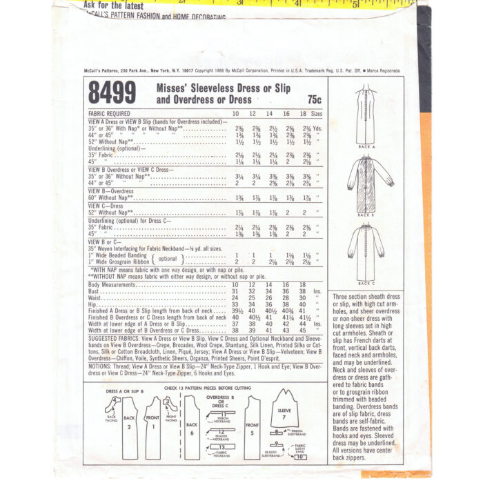 M8499 dress pattern