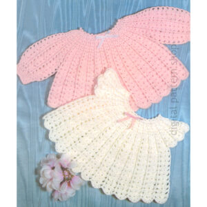 Baby Angel Top Crochet Pattern, Shell Stitch UK and US Terms