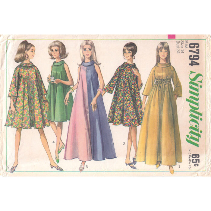 Simplicity 6794 tent dress pattern