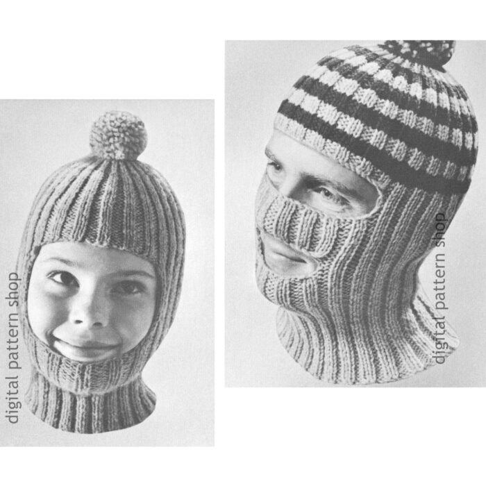 ribbed helemt hat knitting pattern