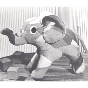 Patchwork Elephant Sewing Pattern, Stash Buster Toy Pattern