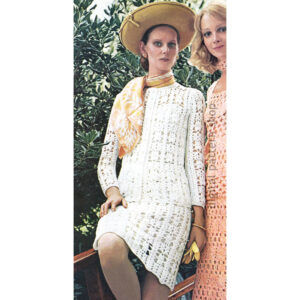 Lacy Cardigan and Skirt Crochet Pattern, Classic Skirt Suit PDF