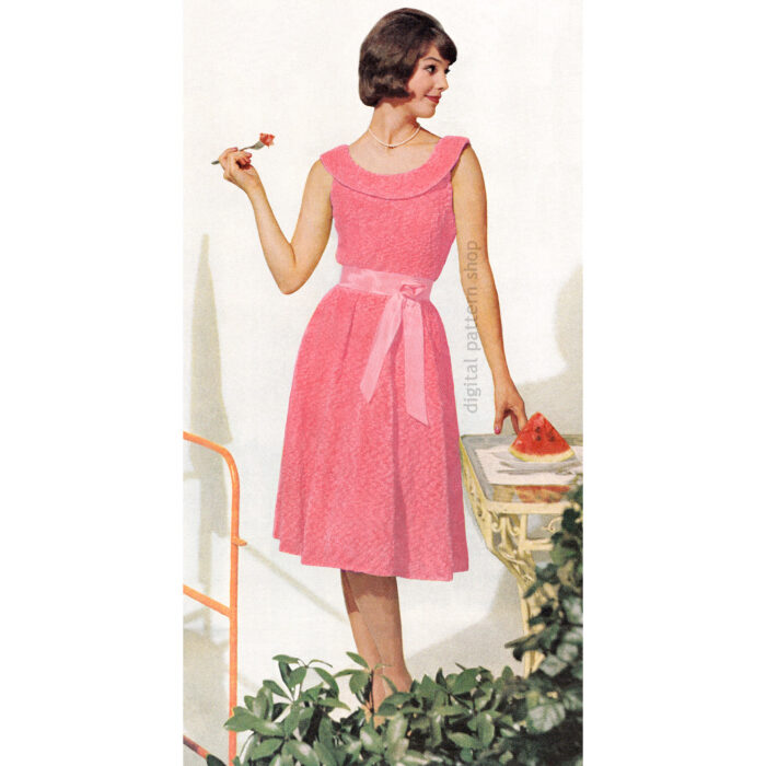 party dress pink knitting pattern