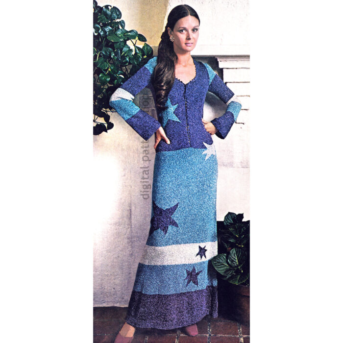 star gown knitting pattern