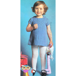 Girls Smocked Dress Knitting Pattern, Toddler 1 to 5 yrs old PDF