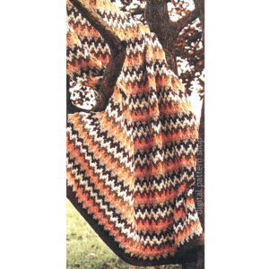 Zig Zag Afghan Knitting Pattern, Chevron Blanket, Two Strands