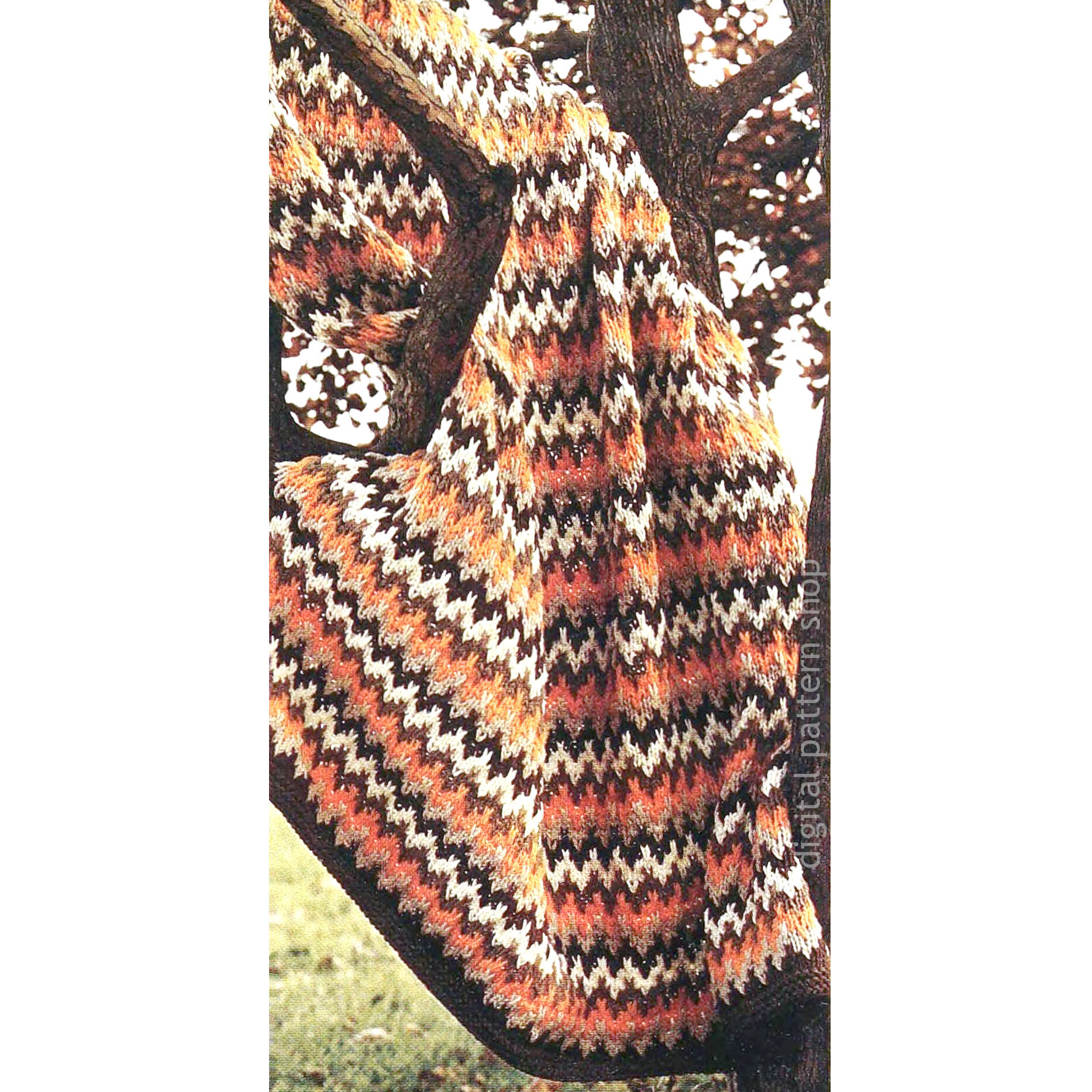 zig zag afghan knitting pattern