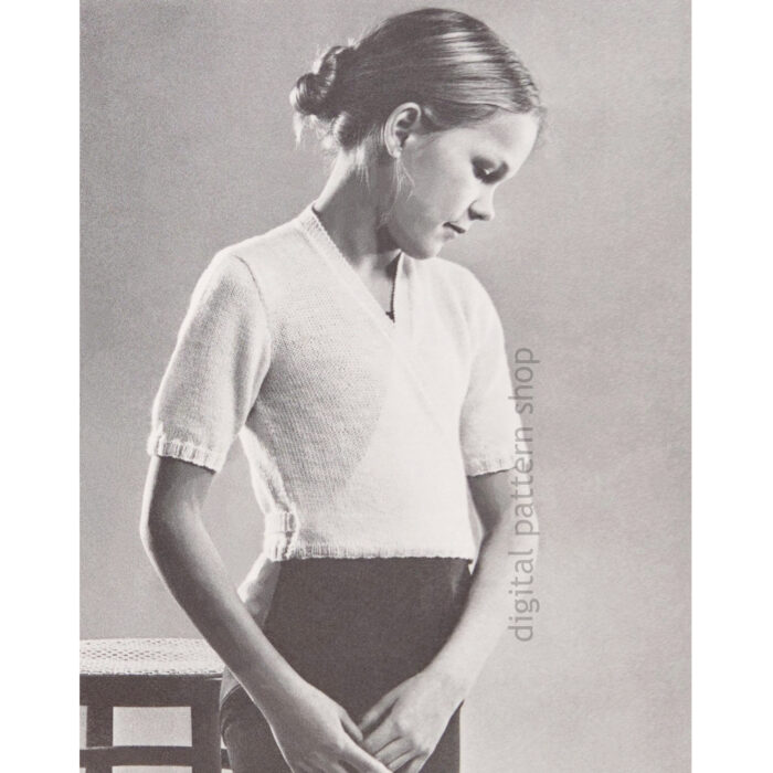 girls ballet sweater knitting pattern
