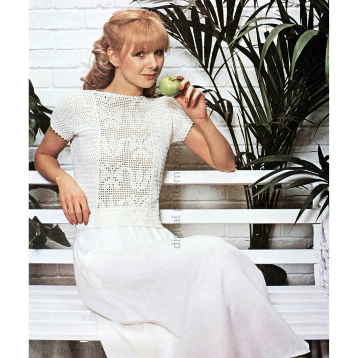 filet crochet top pattern