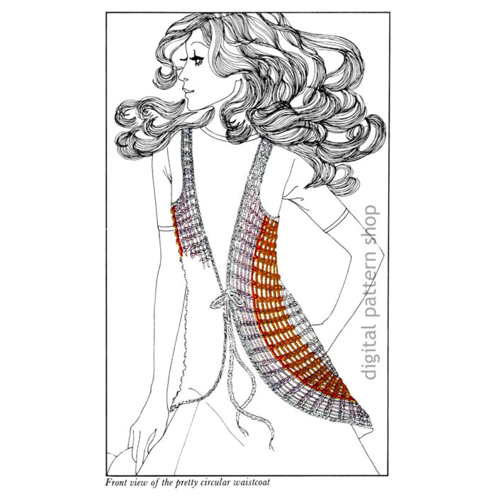cobweb waistcoat vest crochet pattern