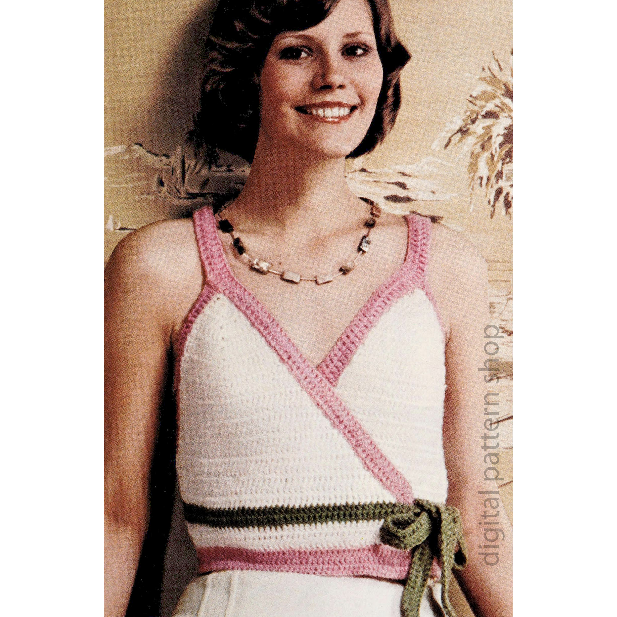 surplice wrap top crochet pattern