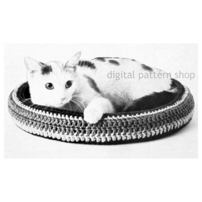 Cat Bed Crochet Pattern, Crochet Nest for Cats or Small Dog Bed