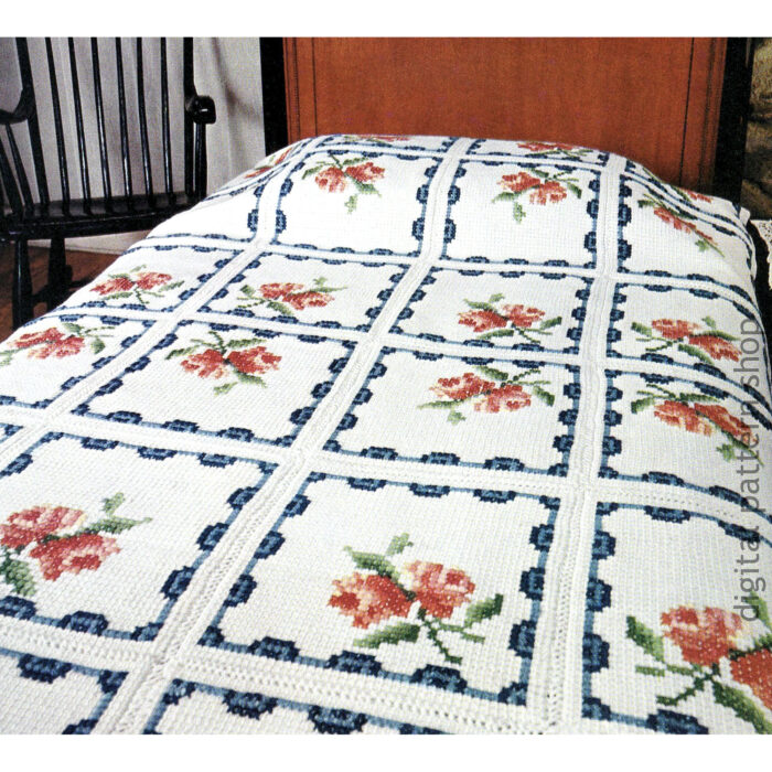 rose afghan crochet pattern