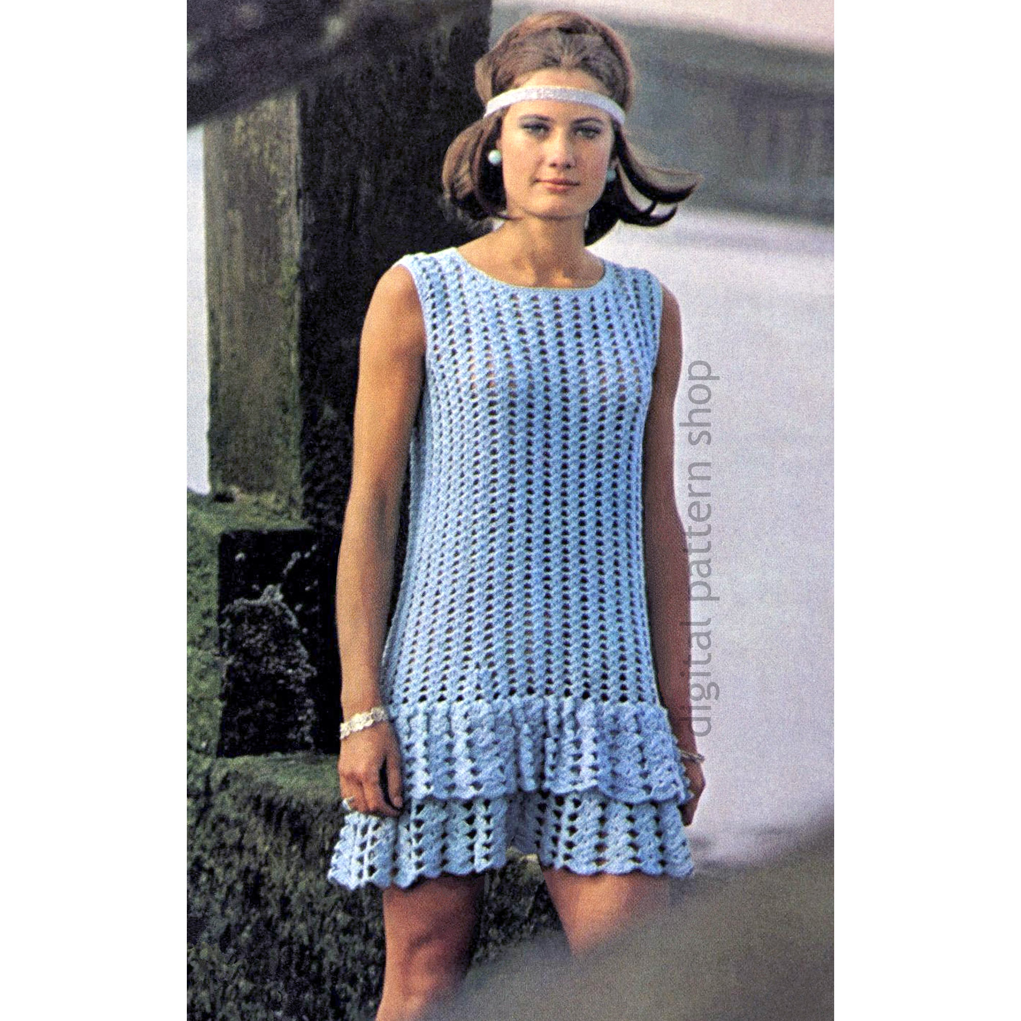 flounce dress crochet pattern