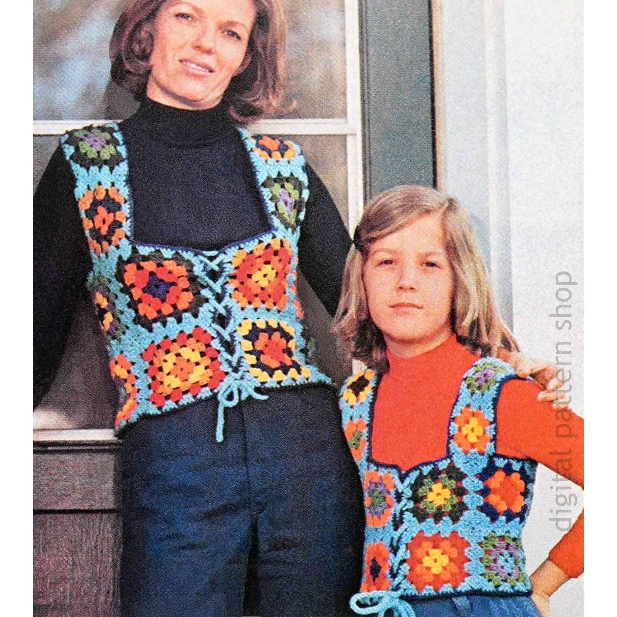 granny square vest crochet pattern