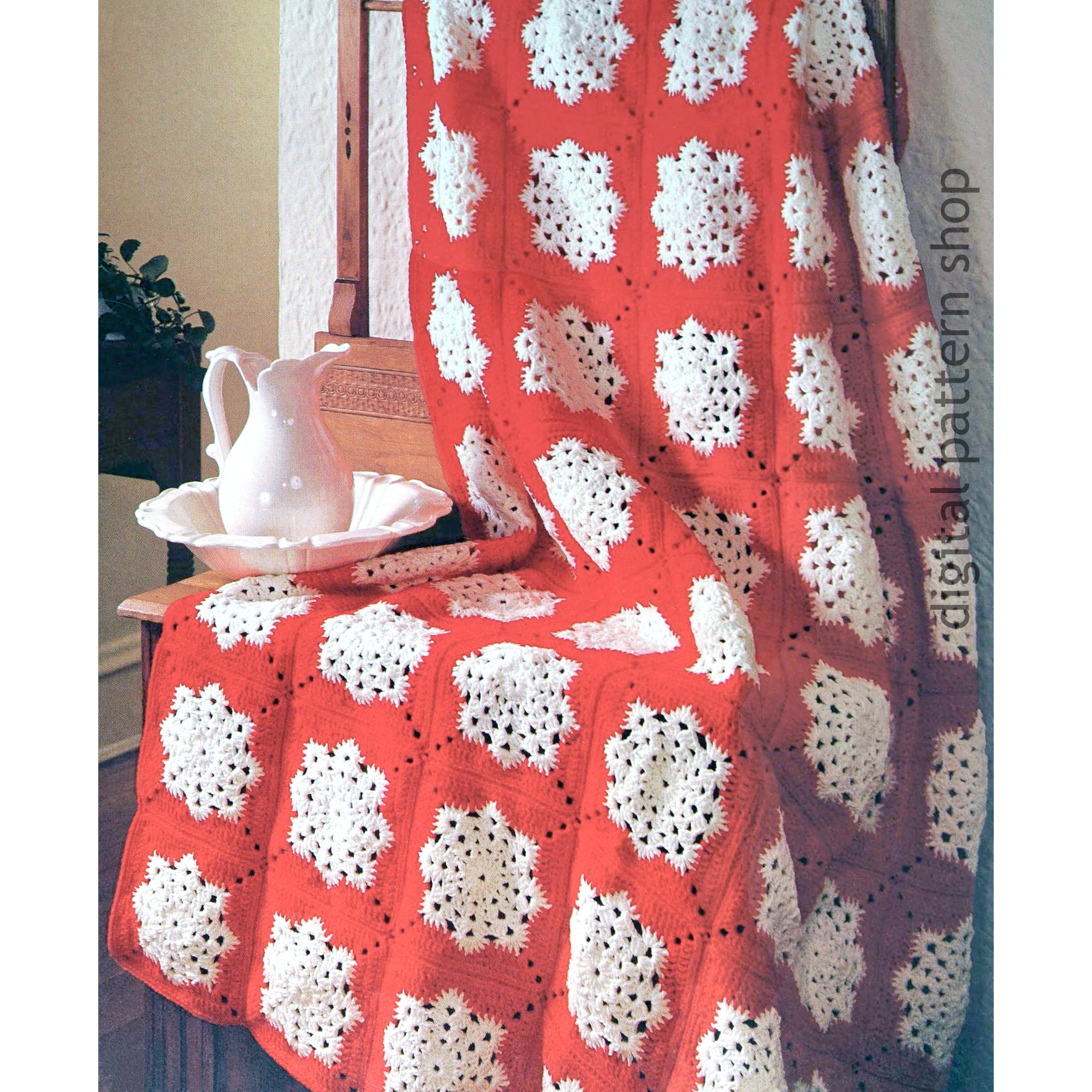 snowflake afghan crochet pattern